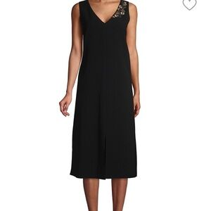 Black Embellished Midi Dress